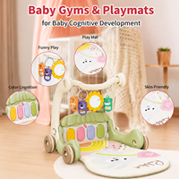 Tapis musical multifonctionnel et trotteur pour bébé, couverture éducative précoce pour ramper, pour enfants et tout-petits