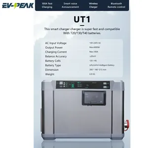 เครื่องชาร์จ UT1 EV-PEAK 100A แบตเตอรี่6000W 2CH 4โหมดการทำงานสำหรับโดรนเกษตรแบตเตอรี่ Lipo lihv 12S-14S - Product Image 2