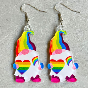 Nouvelle Console de <span class=keywords><strong>jeu</strong></span> acrylique Gay Pride bijoux Lgbtq fée été boisson amusant stylo champignon arc-en-ciel boucles d'oreilles - Product Image 3