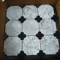 Mosaïque moderne de luxe en marbre naturel blanc en forme de lanterne, tuiles découpées au jet d'eau pour la maison, la villa, l'hôtel, le salon, la salle de bain, la cuisine, les murs et les sols