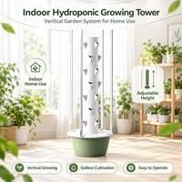 Système de culture hydroponique vertical pour jardin intérieur, matériau écologique, design gain de place pour herbes et salades