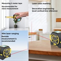 Ruban à mesurer numérique électrique en acier 3 en 1, télémètre laser 40m/60m, matériau de la lame inoxydable avec logo personnalisé