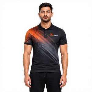 Chemises polo sublimées pour hommes, impression intégrale personnalisée, vêtements de sport respirants, chemises polo de golf, performance athlétique pour hommes - Product Image 1