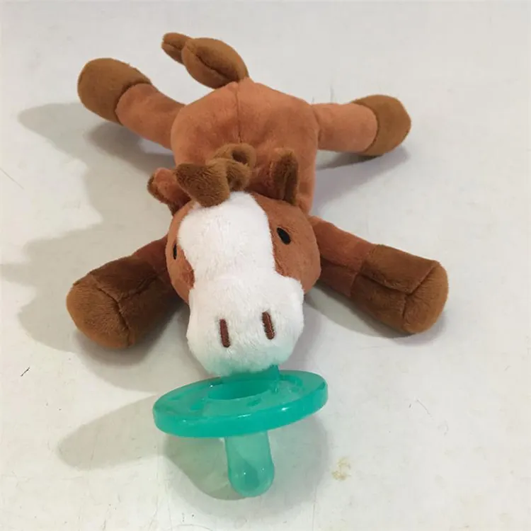 stuffed animal baby pacifier