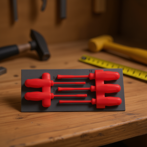 Ensemble d'outils en caoutchouc M299V 519 avec poignées rouges pour usage domestique - Product Image 3