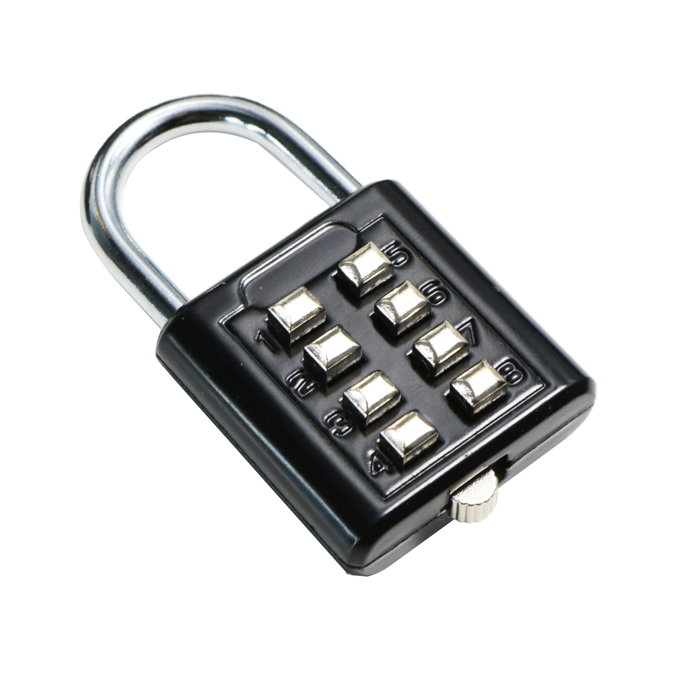 Key code lock metal alloy key blind lock 8 digit push button combination old lock fixed padlock