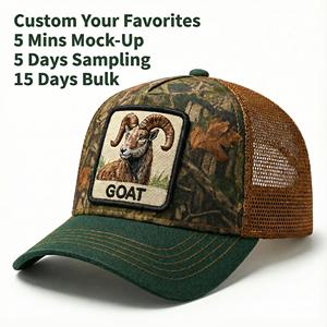 Gorra Trucker de Malla de 5 Paneles Personalizada de Alta Calidad con Tela Espigada, Gorra Deportiva con Logotipo de Animales Bordado, Estilo Y2K para Fiestas y Actividades al Aire Libre - Product Image 1