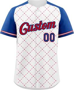 Venta al por mayor de béisbol Jersey 90s Hip Hop botón abajo camisetas deportivas personalizado cosido nombre Número para hombres mujeres jóvenes - Product Image 3