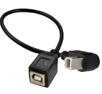 90-Grad-USB-B-Buchse auf Typ-B-Stecker Kurzes Verlängerungskabel für Scanner Mobile Festplatte