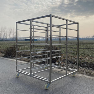 Benutzer definierte Größe montiert 36 Tabletts 6 Tier Edelstahl Bäckerei Gefrier schrank Rack Wagen mit Brems rädern - Product Image 4