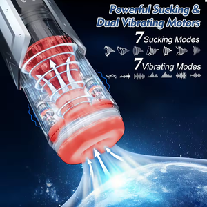Rote 3D-Hülle Strukturierte automatische Schub rotation Männlicher Mastur bator Penis pumpe Saugen Tasche Muschi Blow Job Machine Sexspielzeug - Product Image 4