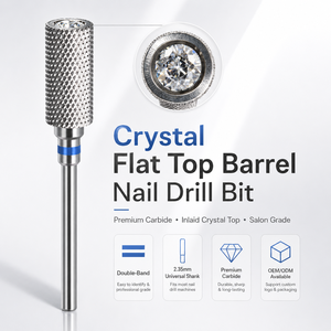 Brocas de Carburo para Uñas Yaqin con Punta de Cristal, 3/32'', Cabezal de Pulido y Lijado de Gel Acrílico para Uñas, Brocas de <span class=keywords><strong>Manicura</strong></span> - Product Image 1