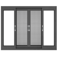 Ventanas Corredizas Horizontales de Alta Calidad con Arco Superior, Vidrio Curvo, Aleación de Aluminio, Resistentes al Viento, para Cocina, Villa, Sótano