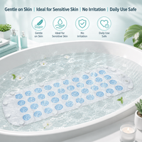 Tapis de Bain Massant Doux et Luxueux à Bulles, Surface en PVC Flexible Premium Respectueuse de la Peau, Contrôle Sans Fil à 6 Vitesses Réglables, Utilisation dans la Baignoire