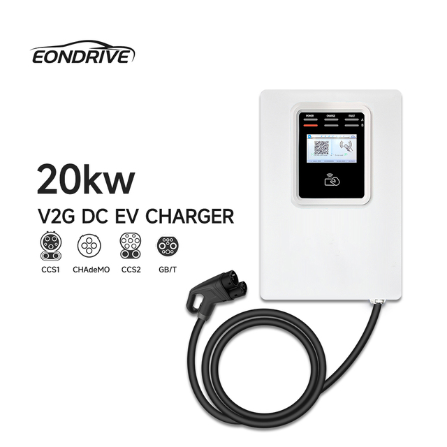 EONDRIVE OCPP1.6 EV DC Fast Charger New 20KW 30KW V2G Bidirectional IP54 Protection Air Cooling for Home Use