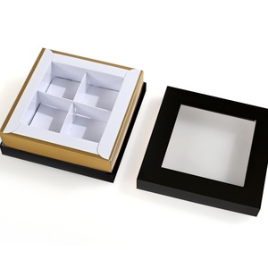 Có Thể Tái Chế 4 6 Pcs Tùy Chỉnh Mini Sô Cô La Hộp Quà Tặng Sang Trọng Hiển Thị Trong Suốt Nắp Rỗng Sô Cô La Hộp Với Ngăn - Product Image 5