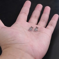 Pendientes de tuerca de cristal con estrella de cinco puntas elegantes, de acero inoxidable de alta calidad, modernos y lindos, con diseño de serpiente, a la moda