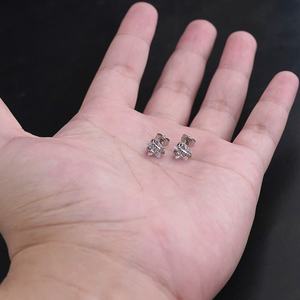 Pendientes de tuerca de cristal con estrella de cinco puntas elegantes, de acero inoxidable de alta calidad, modernos y lindos, con diseño de serpiente, a la moda - Product Image 3
