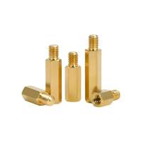 C3604 HPb58-3 H58 Messing Sechskant-Abstandshalter Einzelgewinde-Isolationsstift PC-Mainboard-Stützbolzen M2 M2.5 M3 M4 M5 M6 M8