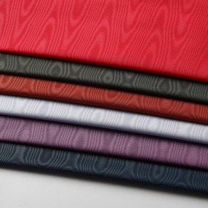 Top bán hàng tái chế Polyester sang trọng 3D nổi đám mây gợn gỗ hạt vải moire vải - Product Image 2