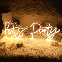 Enseigne lumineuse LED personnalisée en acrylique pour publicité, motif 'Better Together' ou 'Joyeux Anniversaire', idéale pour les fêtes et mariages