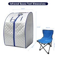 Système de sauna infrarouge à ozone portable pour la maison, tente de sauna à vapeur personnelle pour la détoxification, la relaxation corporelle et la thérapie bien-être