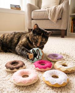 Jouet tunnel classique fait main pour <span class=keywords><strong>chat</strong></span>, en fil doux à pois, design élégant, <span class=keywords><strong>cadeau</strong></span> adorable pour animaux d'intérieur - Product Image 4