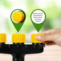 Arroseur à buses multiples réglables en plastique efficace, outil d'irrigation anti-colmatage pour l'arrosage des pelouses, des jardins, des fermes et le lavage de voitures