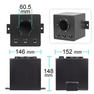 Tanque de Combustible de Aluminio Billet de 2L de Color Negro con <span class=keywords><strong>3</strong></span> Conexiones AN6 - Product Image 4
