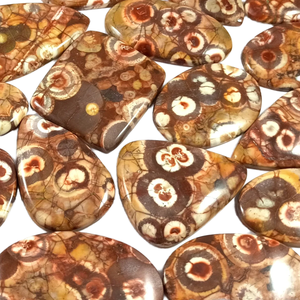 Pierres précieuses naturelles de jaspe pavot de qualité supérieure, cabochons lisses de formes variées, 20-50MM, approvisionnement en vrac, semi-précieuses Chakralume - Product Image 1