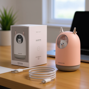 HUMIDIFIER Portable <b>Mini</b> Mist Maker With Cute Animal Design For <b>Desk</b> Use - Product Image 3