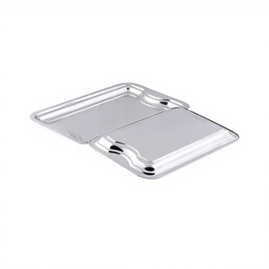 Premium Commercial Grade Stainless Steel Serving Tray Polished Finish Durable Dishwasher Safe Elegant Design <b>Buffet</b> <b>Table</b> - Product Image 1