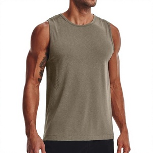 Camisetas sin mangas personalizadas para hombre con etiqueta privada, estilo streetwear y abertura lateral para marcas de ropa urbana masculina al por mayor - Product Image 1
