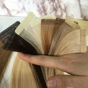 अदृश्य टेप बाल एक्सटेंशन 1 टुकड़ा यूरोपीय बाल एक डोनर 3 साल से अधिक समय तक चलता है डबल ड्रा वर्जिन पु स्किन वेट सीमलेस