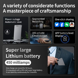 Grabadora de Voz Profesional con IA, 64 GB, Aleación de Aluminio, 30 Horas de Grabación, Reproducción USB <span class=keywords><strong>MP3</strong></span> <span class=keywords><strong>OPUS</strong></span> - Product Image 4