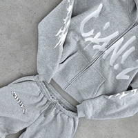 Ensemble de survêtement homme 2026 imprimé sérigraphié, sweat à capuche zippé et joggers graphiques, streetwear oversize Y2K, personnalisable OEM