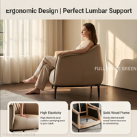 Fauteuil de salon haut de gamme de style italien, en éponge carrée, écologique et durable, pour appartement, hôtel, loisirs, salon