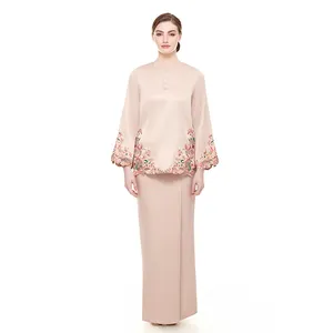 Nuevo diseño de moda abaya Malasia Baju kurung elegante vestido musulmán Baju kurung para mujeres