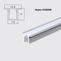 8x9mm Mini profilé en aluminium LED lumière linéaire canal d'extrusion de bande personnalisé avec finition anolisante encastrée par diffuseur