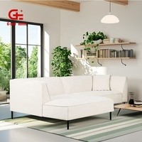 Ensemble de meubles modulaires Chesterfield modernes trois places, canapé sectionnel en tissu pour appartement, hôtel, salon