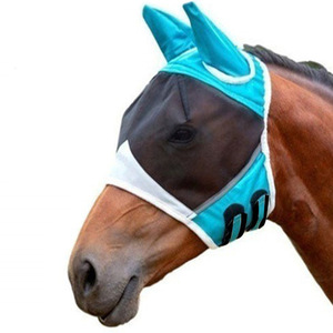 Horse Face Mask Mesh Breathable Fly Repellent Equestrian Supplies Shenzhen Factory Stock Immediate Shipping - Product Image 1