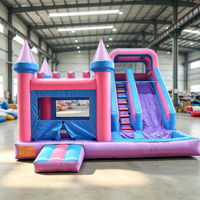 Château gonflable commercial 3x3+3x6M avec toboggan, aire de jeux extérieure pour enfants, équipement d'amusement