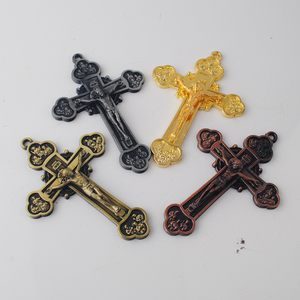 Nouveauté Crucifix en bronze antique avec les douze apôtres ACR039 pour faire des chapelets et des porte-clés - Product Image 6