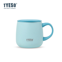 Mug à café SUS304, nouveau design, en acier inoxydable, à double paroi, mug de voyage, mug isotherme avec intérieur en céramique
