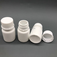 20ml 20cc 20g HDPE en plastique blanc médecine pilule tablette capsule bouteille de supplément de vitamine bouteille avec bouchon inviolable évident