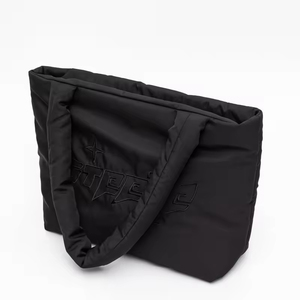 Custom logo <b>Medium</b> Padded Puffy Shoulder Bag Lightweight Padding Puffer Tote Bag - Product Image 2