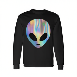 "Rainbow Alien UFO Long Sleeve <b>T</b>-<b>Shirt</b> for <b>Rave</b> Events" - Product Image 2
