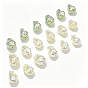 Perlas de Vidrio con Forma de Pez Barroco Irregular, Altamente Radiantes, Tipo <span class=keywords><strong>Celestial</strong></span> Maiden, Perlas Sueltas con Orificio Recto para Manualidades - Product Image 2