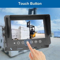 Caméra de recul magnétique sans fil facile à installer Moniteur de 7 pouces Système de caméra numérique sans fil pour chariot élévateur à fourche 2.4Ghz