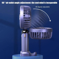 Mini ventilateur portable USB rechargeable pour séchage des extensions de cils, petit ventilateur électrique chauffant
